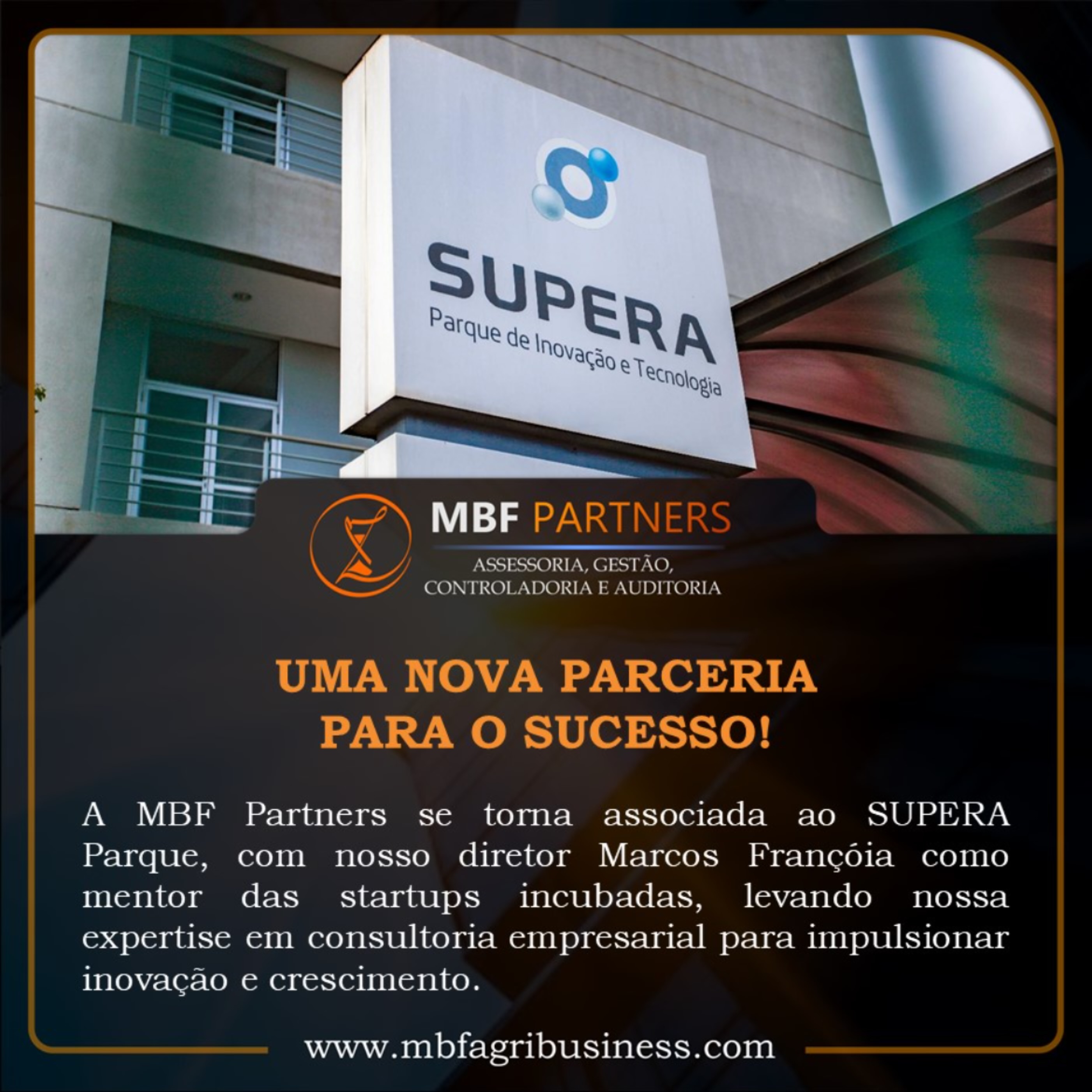 A MBF Partners agora é associada ao @superaparque , um dos principais centros de inovação e tecnologia do Brasil. Nosso Diretor @francoiamarcos , atuará como mentor das startups incubadas, trazendo sua expertise em consultoria empresarial para apoiar o crescimento dessas empresas.
Confira mais detalhes sobre essa parceria e como ela vai impulsionar inovação no nosso blog. Acesse o link na bio!