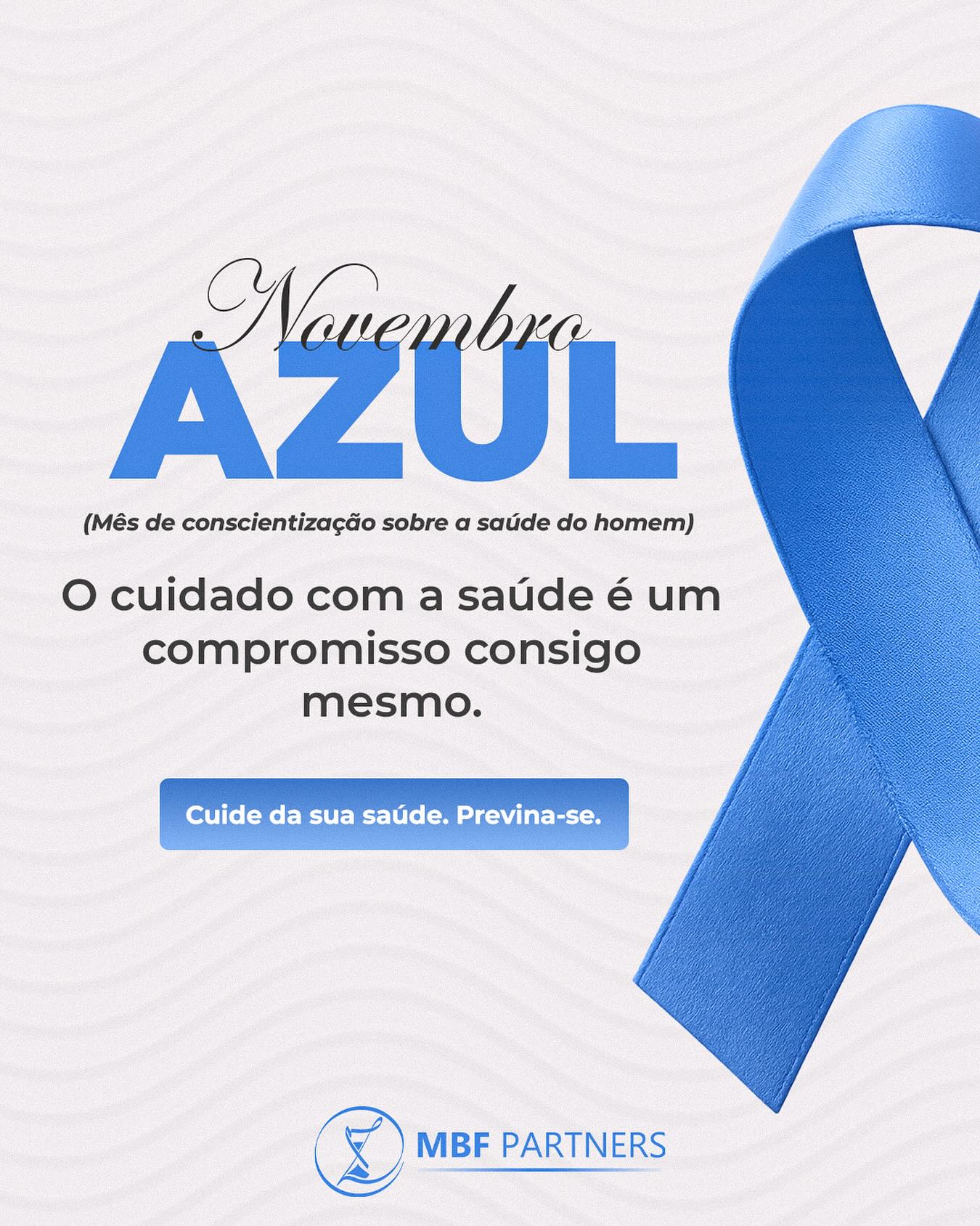 No Novembro Azul, reforçamos nosso compromisso com a promoção da saúde e do bem-estar.
Acreditamos que cuidar da saúde é fundamental para construir um ambiente mais seguro, produtivo e equilibrado.

Este mês nos lembra da importância da prevenção e da informação correta. Incentivamos todos a manterem seus cuidados em dia, adotarem hábitos saudáveis e priorizarem a atenção com a própria saúde.

Seguimos juntos na conscientização e no incentivo a práticas que valorizam a qualidade de vida.
Prevenção também é responsabilidade.