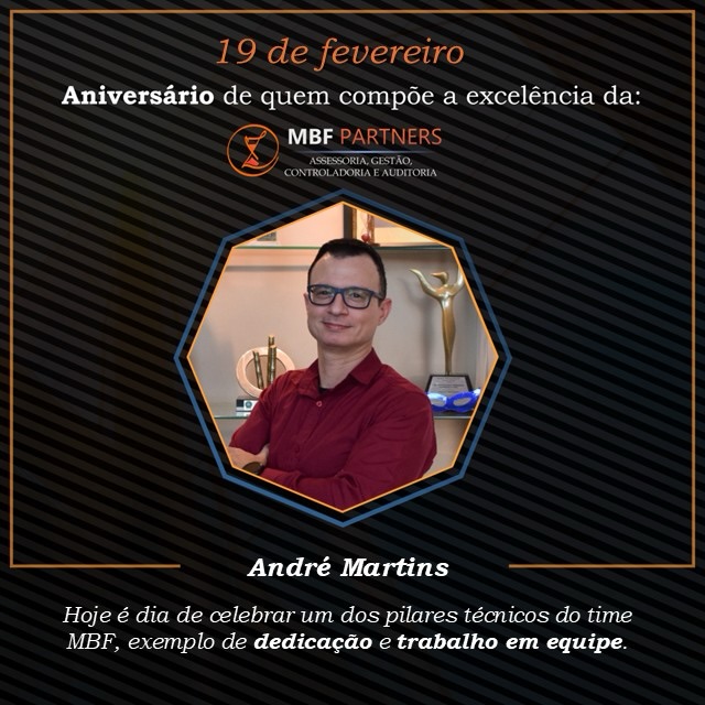 🎉 Uma data para comemorar na MBF.
Hoje comemoramos o aniversário do André Martins, um profissional essencial para a nossa equipe.
Parabéns, André! Que não faltem conquistas, saúde e sucesso em sua trajetória! 🎂🎊