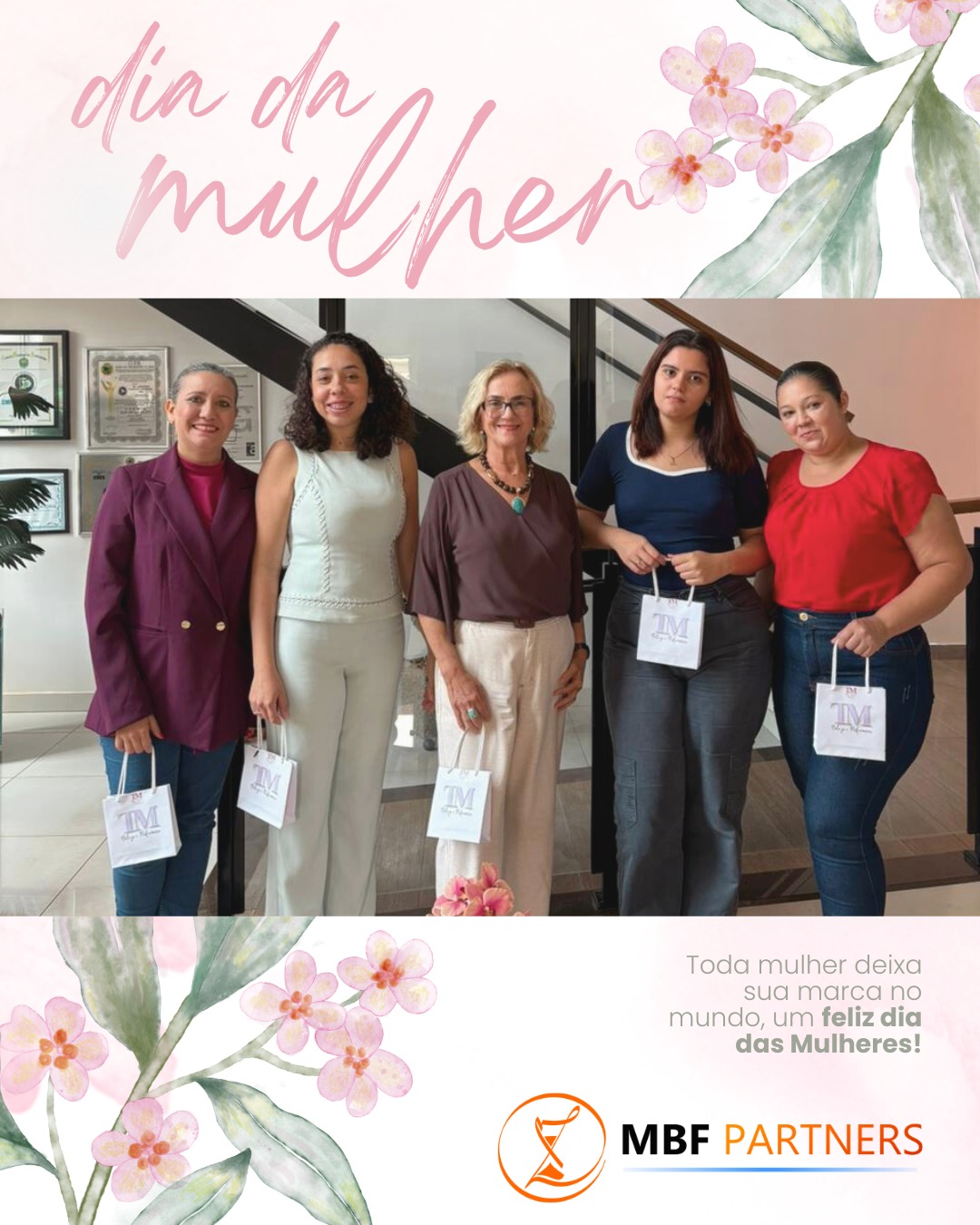 Hoje celebramos a força, a competência e a determinação de todas as mulheres que constroem, lideram, transformam e inspiram diariamente.

Na MBF Partners, temos o privilégio de contar com profissionais que, com talento e dedicação, contribuem para o crescimento da nossa empresa e para a construção de um ambiente cada vez mais forte, ético e colaborativo.

Neste Dia Internacional da Mulher, deixamos nosso reconhecimento e admiração a todas as mulheres que fazem a diferença dentro e fora do ambiente profissional.

Parabéns a todas as mulheres! 🌷✨

MBF Partners