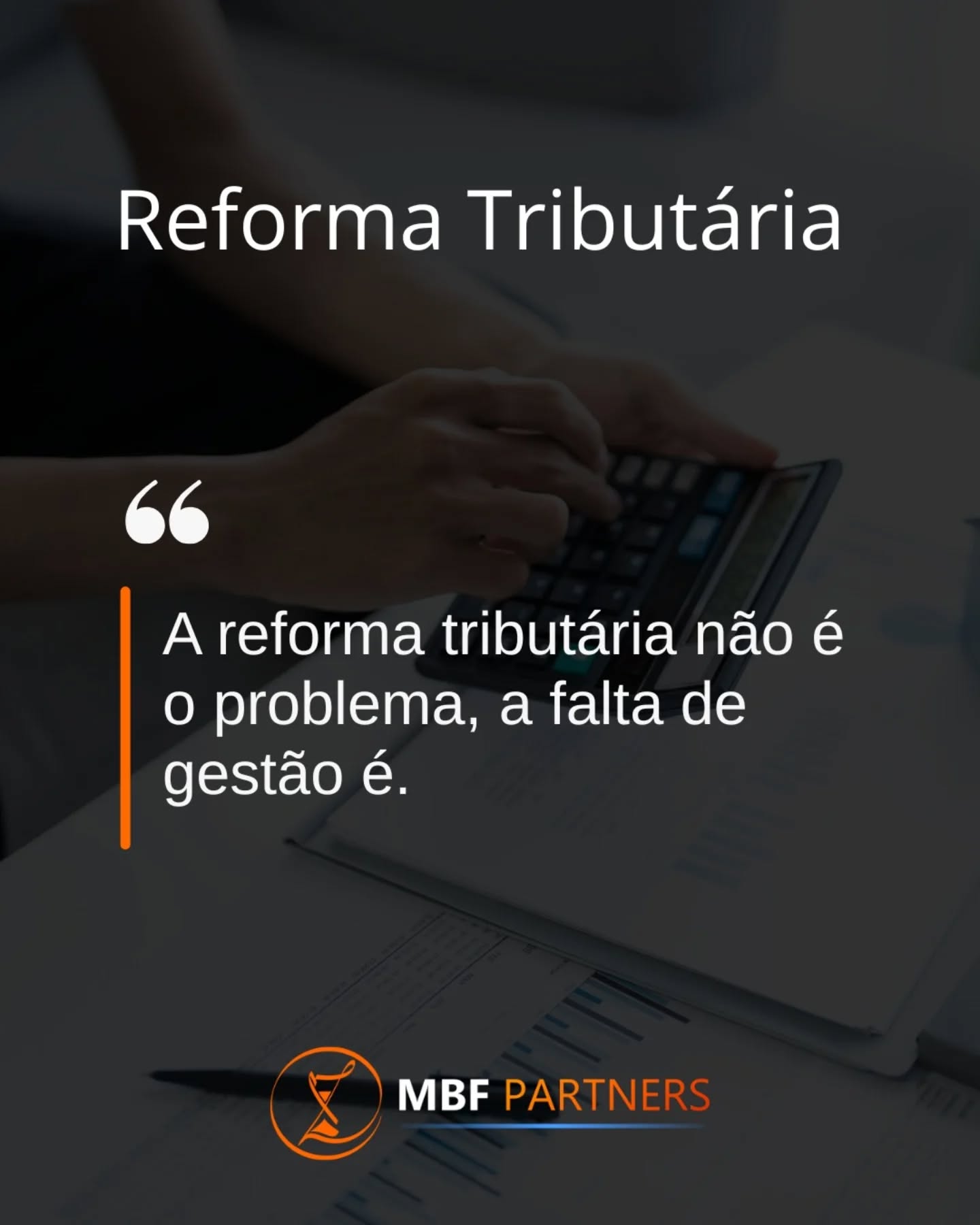 A reforma tributária não é o problema, falta de gestão é.

Estão criando um terror sobre a reforma, e ao mesmo tempo, dizendo que é exagero. Os dois lados estão errados.
O impacto não está só no imposto, está no que você não está olhando:

•	Fluxo de caixa;
•	Precificação;
•	Fornecedores;
•	Organização da empresa.

E aqui está o erro mais perigoso:
Muitos estão analisando isso só pela ótica contábil, mas isso é gestão, e gestão decide quem fica e quem sai do mercado.
Tem empresa que hoje vende mais barato porque não considera imposto corretamente, parece eficiente mas não é.
É insustentável, e isso vai aparecer.

E mais, você não escolhe só fornecedores, você também será escolhido ou excluído.
A reforma não vai quebrar empresas, mas vai expor quem não está preparado.
Se você ainda não olhou para isso com profundidade… o momento é agora.

MBF PARTNERS – Nós mostramos o que ainda não foi visto.