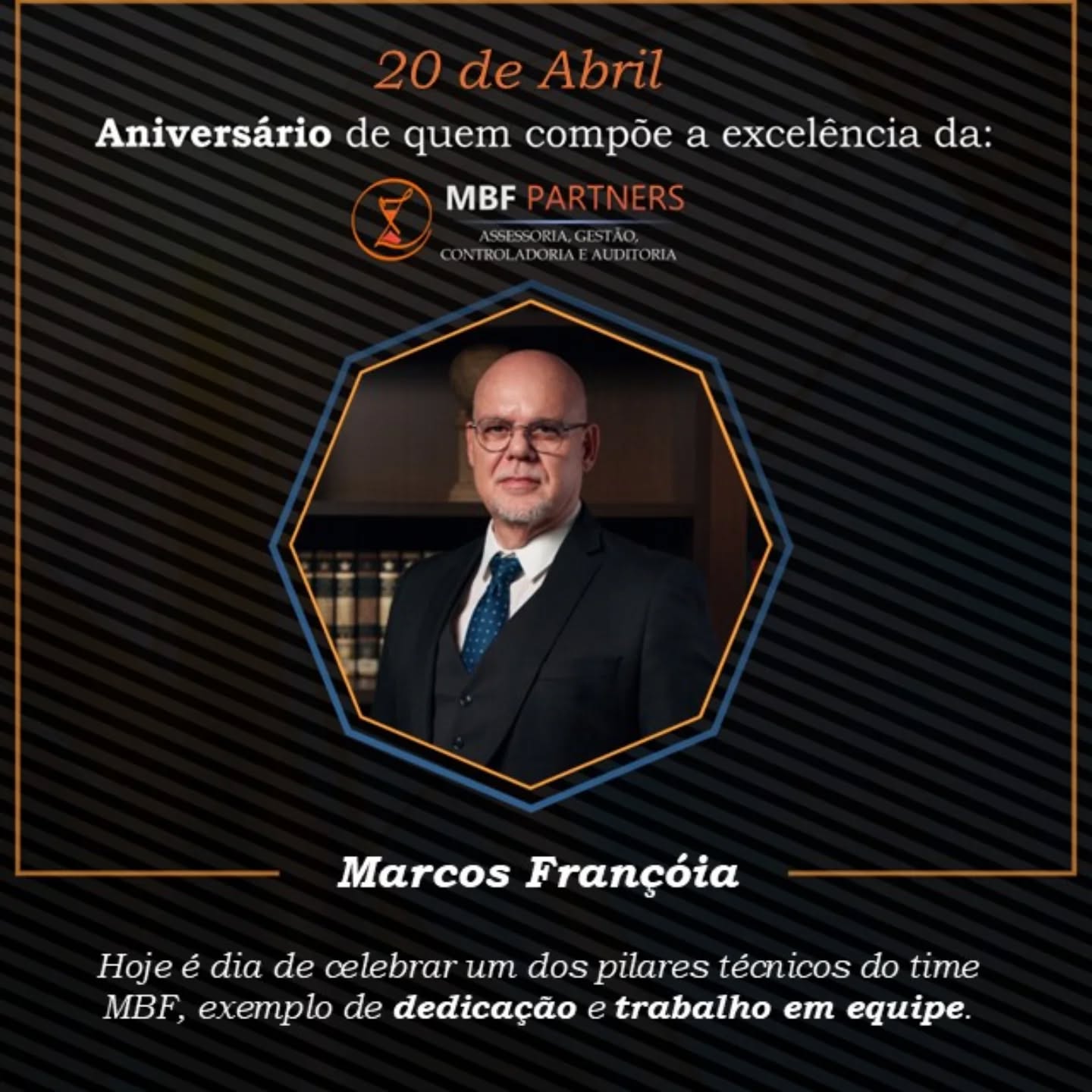 Hoje celebramos mais um ano de vida de quem faz parte da construção diária da MBF Partners.

Mais do que uma data, é um momento para reconhecer a trajetória, as decisões e o trabalho que impactam diretamente tudo. Desejamos um novo ciclo com saúde, clareza e bons resultados no profissional e no pessoal.

A equipe MBF Partners, deseja um feliz aniversário.
